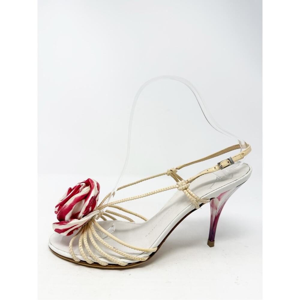 Giuseppe Zanotti Floral Rose Slingback Heels Womens Size EU 39 - Picture 8 of 10
